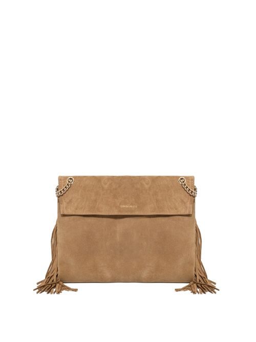 Borsa Venus Peach Fringe Midi a spalla in suede Biscotto ORCIANI | B02212 PFGBIS